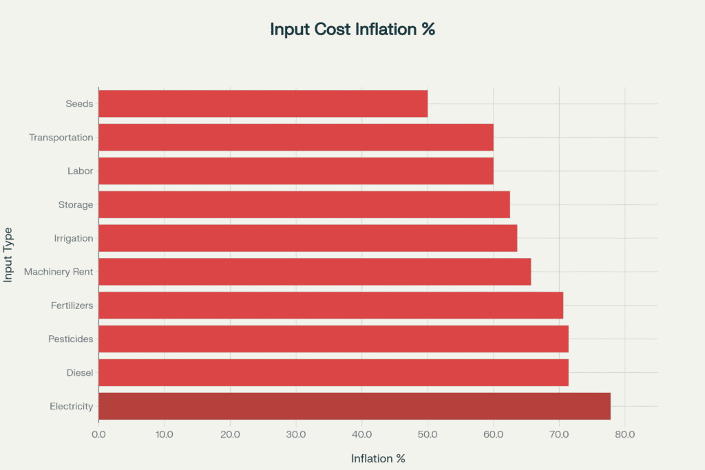 Crushing Farmers: Input Cost Inflation Rates (2020-2024)